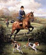 unknow artist Classical hunting fox, Equestrian and Beautiful Horses, 245. USA oil painting artist